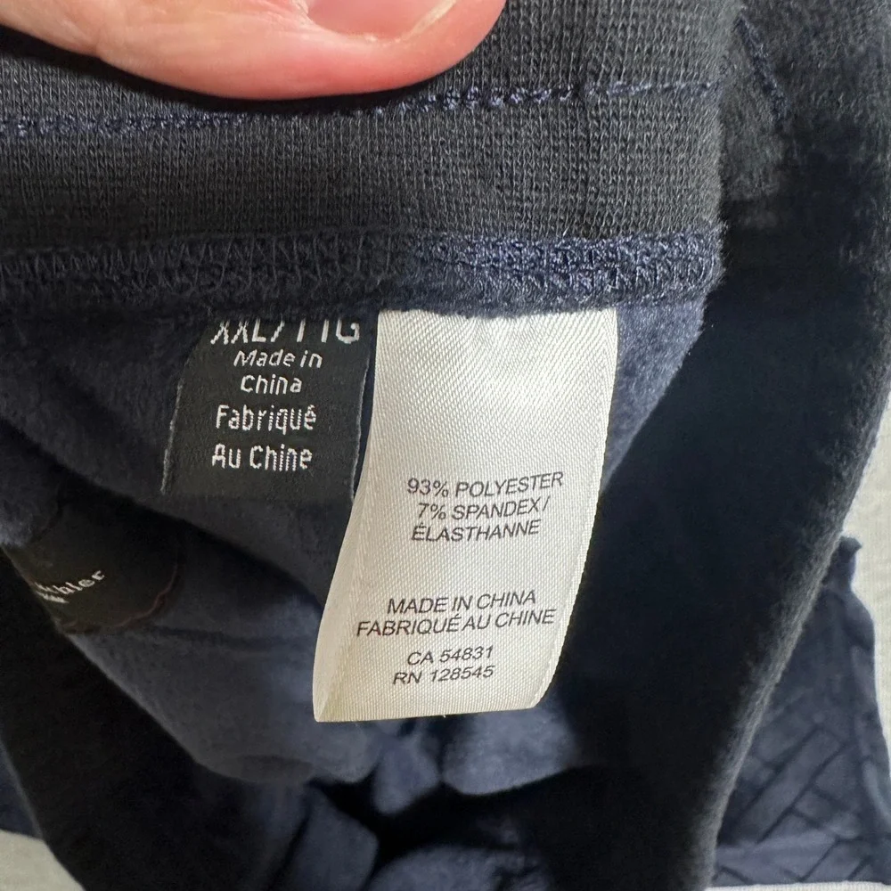 Daniel Buchler Velour Geometric Textured Jogger Lounge Pants Blue Mens XXL